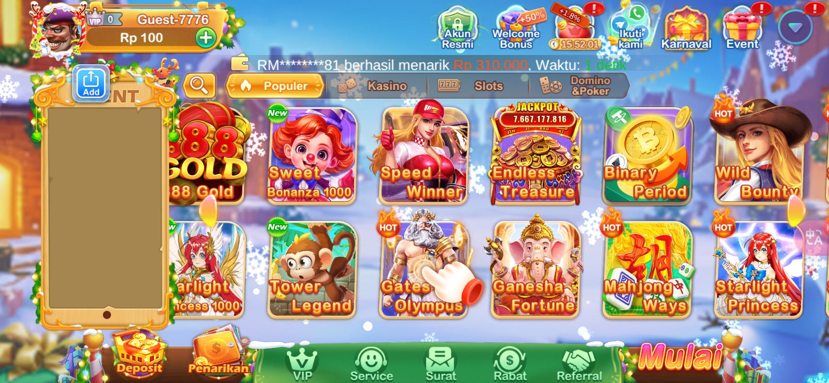 Beragam judul slot populer lengkap dengan jackpot melimpah di PT777